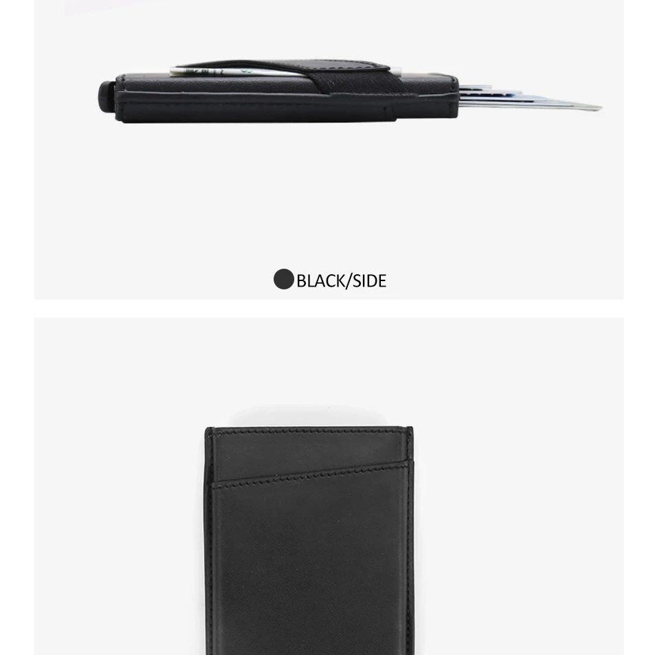 Бизнес для мужчин Id Card Holder PU кожаный бумажник для карт для мужчин маленький держатель для кредитных карт Rifd мужской кошелек черный короткий клатч кошельки