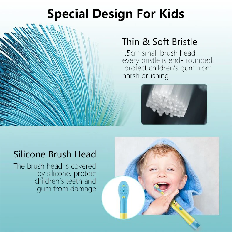 Электрическая зубная щетка для детей в возрасте от 3 + десен гигиена полости рта