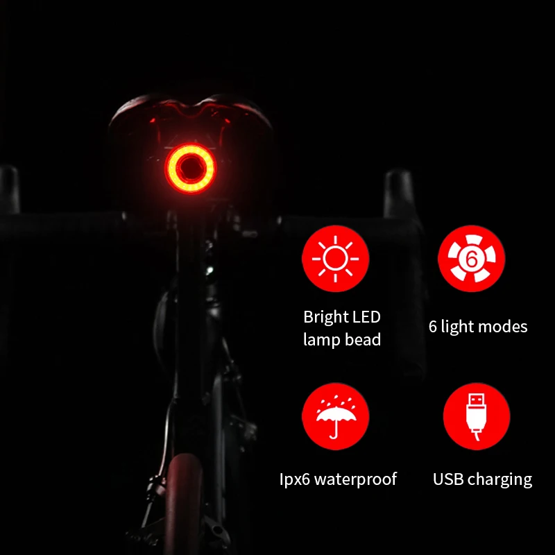 TRLIFE велосипедный Датчик задний светильник Авто старт/стоп MTB светодиодный IPX6