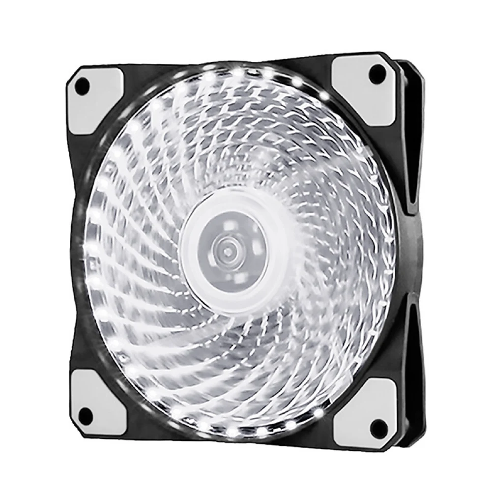 12VDC 3P IDE 4pin 120mm PC Computer Ultra Silent 33 LEDs Case Fan Heatsink Cooler Cooling Anti-Vibration Rubber 12CM | Компьютеры и