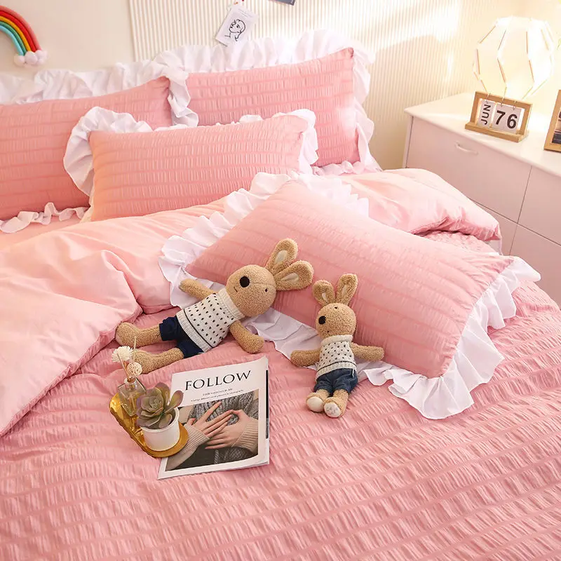 Набор из четырех предметов в Корейском стиле принцессы Комплект постельного