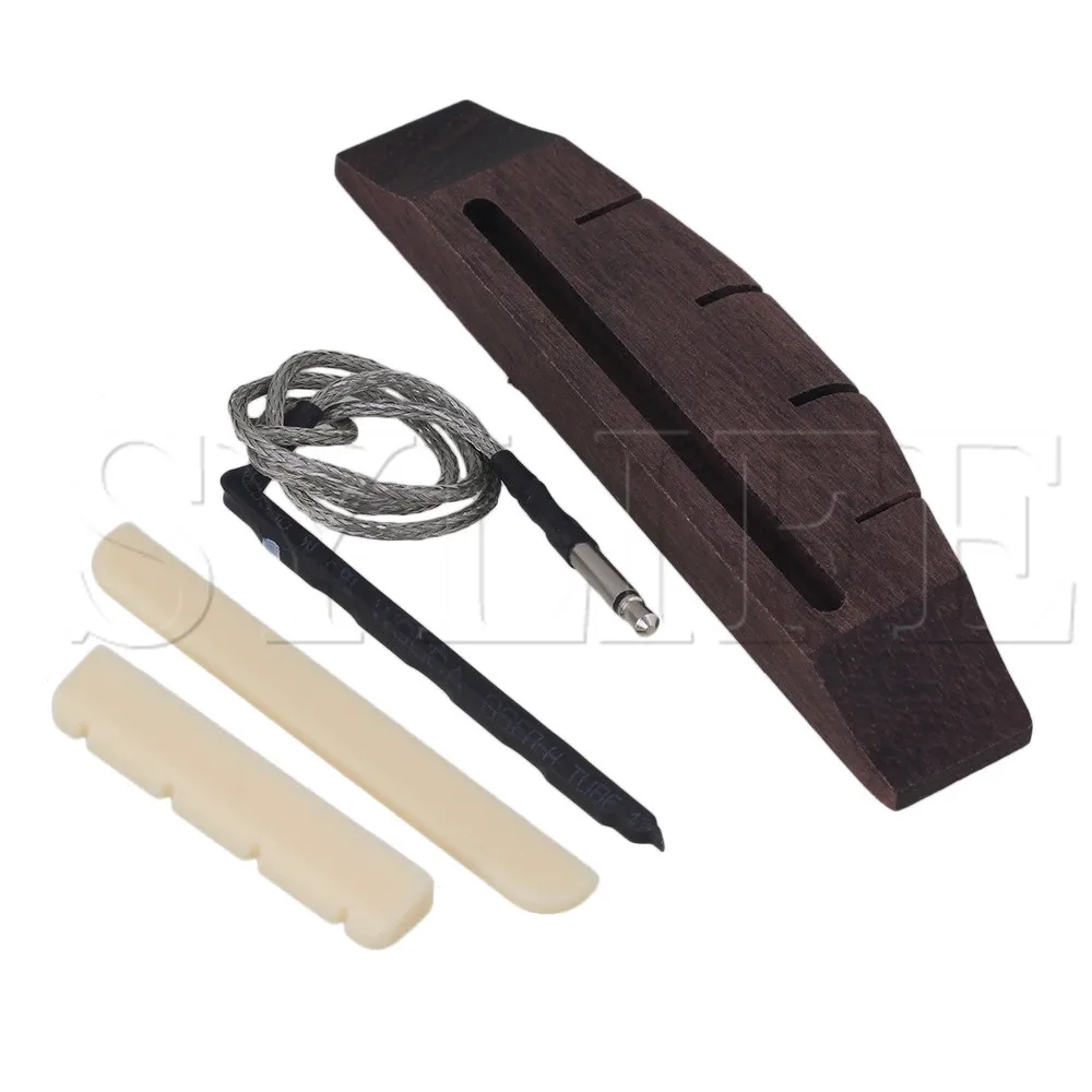 Гитара укулеле и E-акустическая мост из розового дерева пластиковая седельная