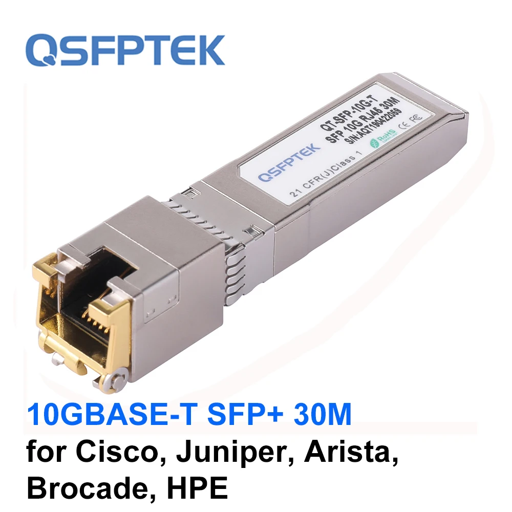 10GBASE-T SFP + медный RJ45 Модуль приемопередатчика для Cisco Juniper Arista парча HPE до 30 м |