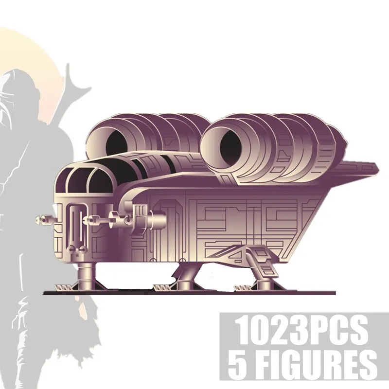 

Новый стиль, Детский конструктор 1023pcs The Ucs Razor Crest By, модель игрушек, строительные блоки, Детский конструктор 75292