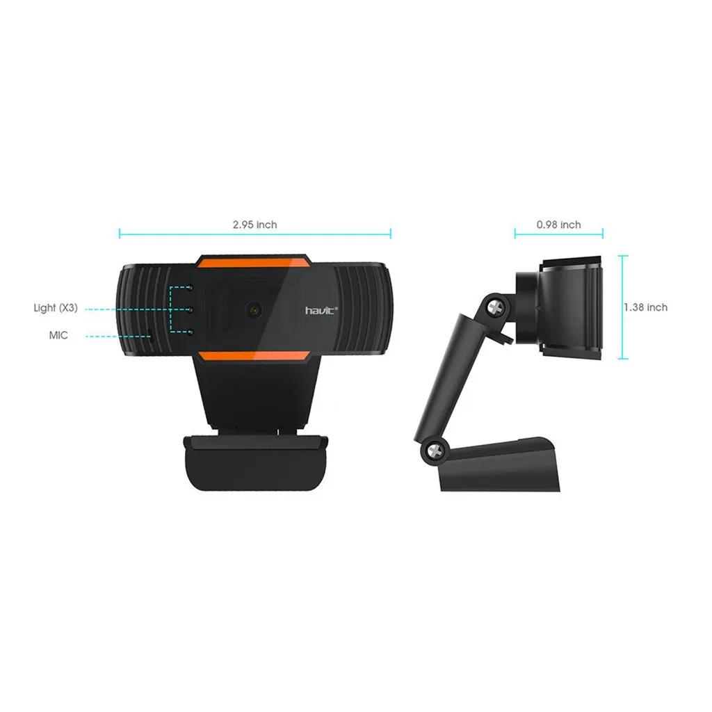 Веб-камера Led компьютер ПК ноутбук 12mp Usb2.0 веб-камера 720p Hd камера с микрофоном для