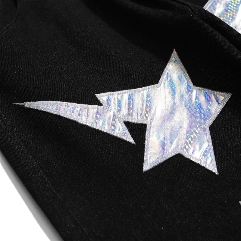 

2021 Fashion Jeans Men's Pants Men's Clothing Denim Trousers Cargo Black Jeans Embroidered Jeans In Primary Colorl Straight