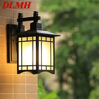dlmh outdoor wall sconces lamp classical retro light led waterproof decorative for home aisle