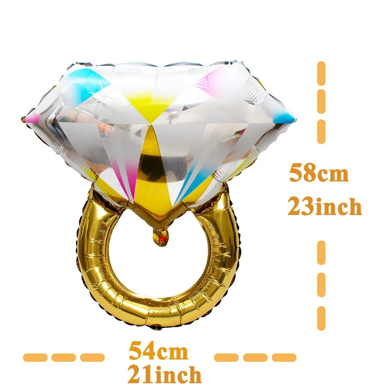 ring02 Большой бокал для шампанского, вина, виски, фольгированные воздушные шары с днем рождения, украшение для взрослых, товары для свадебной вечеринки, 18, 21, 25, 30, 40, 50, 60 - Цвет: ring02