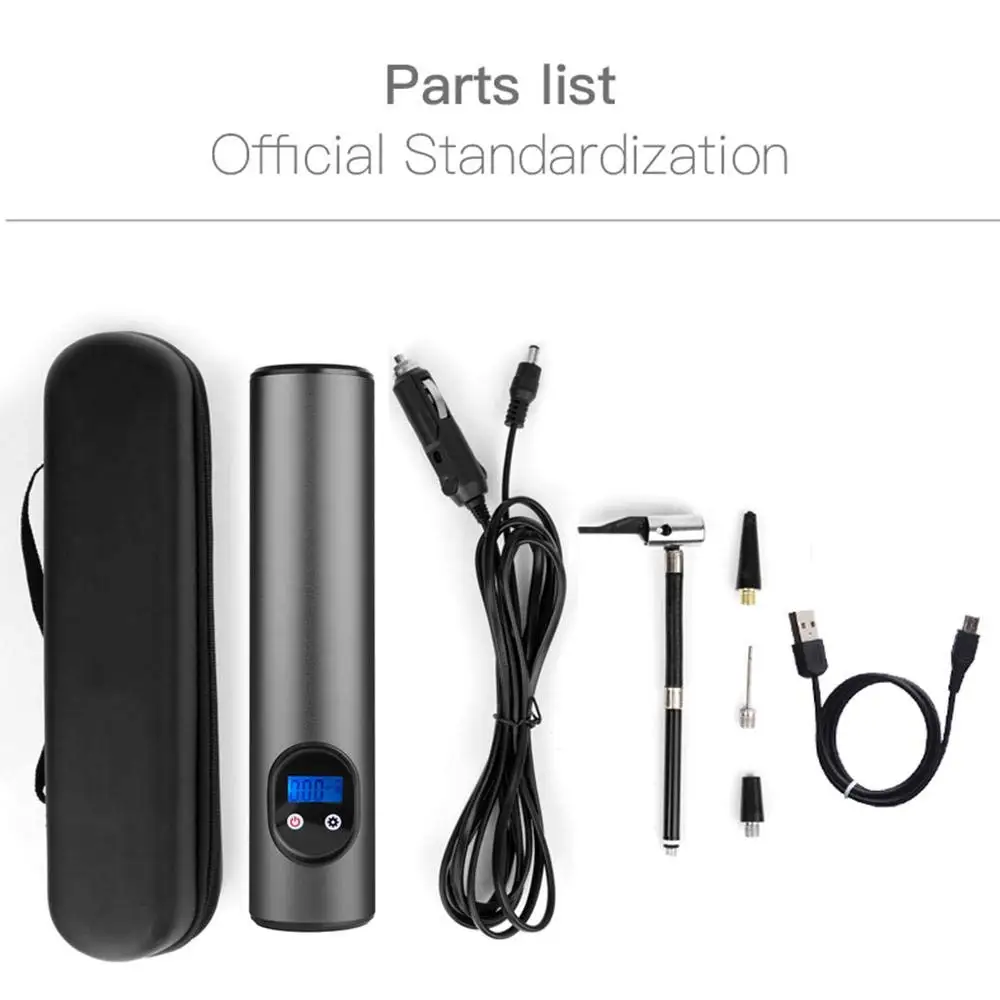 Fiyat Taşınabilir Hava Kompresörü, Mini Hava şişirme El Lastik Pompası 2000mAh Dijital LCD Led ışık 12V AC DC Araba Bisiklet Için RV