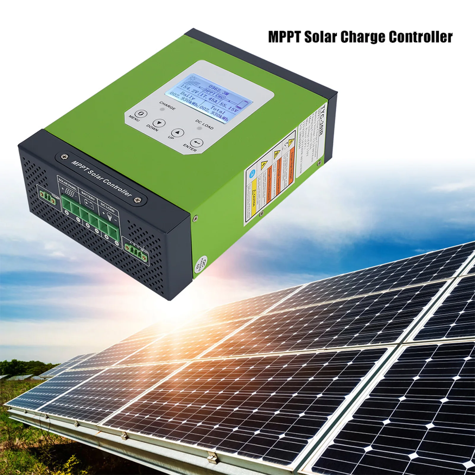 TYC-30IR IP21 ЖК-дисплей MPPT 30A Контроллер заряда с датчиком температуры 12 В/24 В/48 в