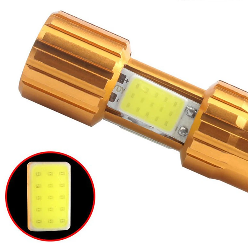

1Pcs H6 BA20D Led Motorfiets Koplamp 2000LM 3COB Moto Lamp Motorbike Atv Scooter Led Koplamp Wit 12-30V