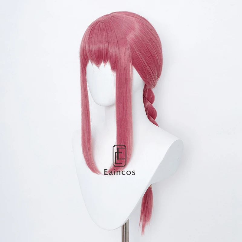 Аниме бензопила человек макима Косплей Хэллоуин парик 70 см Длинные розовые