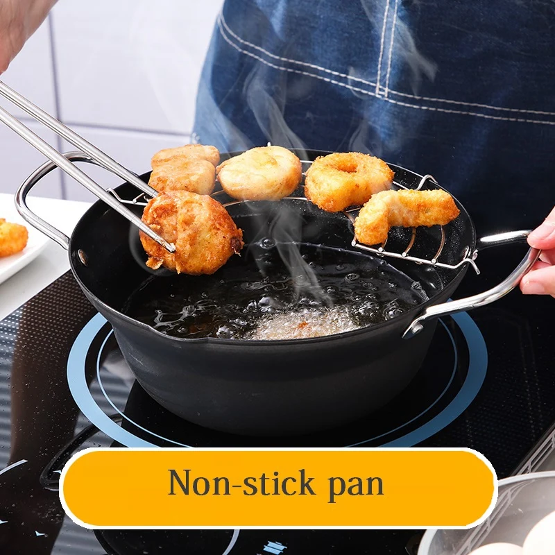 Бытовая фритюрница с дренажной рамой в японском стиле кухонная посуда|Сковороды|