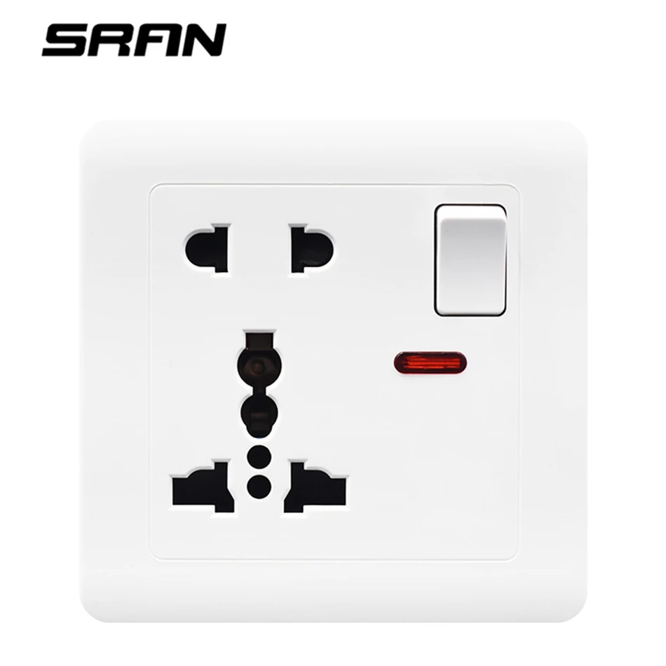 Универсальная стандартная розетка 13 а с пятью отверстиями и выключателем света