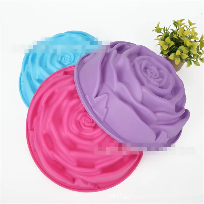 Big Rose Silicone Mousse Pan Cake Mold Baking Forms Bakeware 3D For | Дом и сад