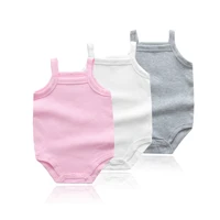 3pcslot newborn baby girls clothes boy rompers vest jumpsuit bodysuits 0 48m summer pure cotton solid color soft roupas de bebe