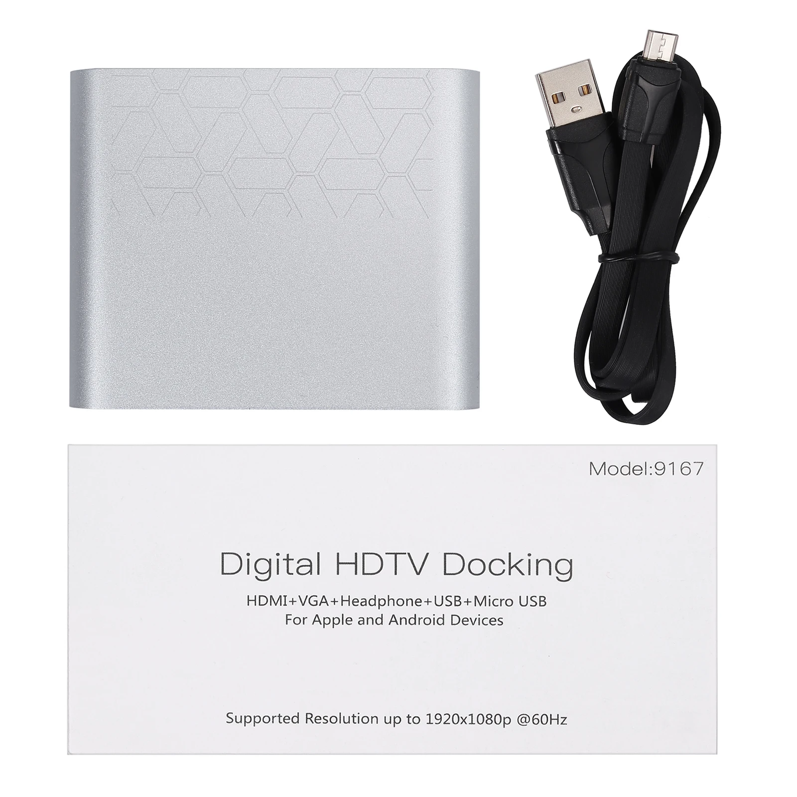 ESYNiC USB в VGA HDMI конвертер 1080P HD 3 1 Lightning type C адаптер двойной дисплей многопортовый