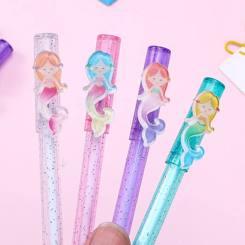 1 шт. Милая мультяшная Русалка стираемая гелевая ручка новинка волшебная с синими
