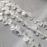 natural stone faceted water drop shape loose beads watermelon white crystal beaded for jewelry making diy bracelet necklace
