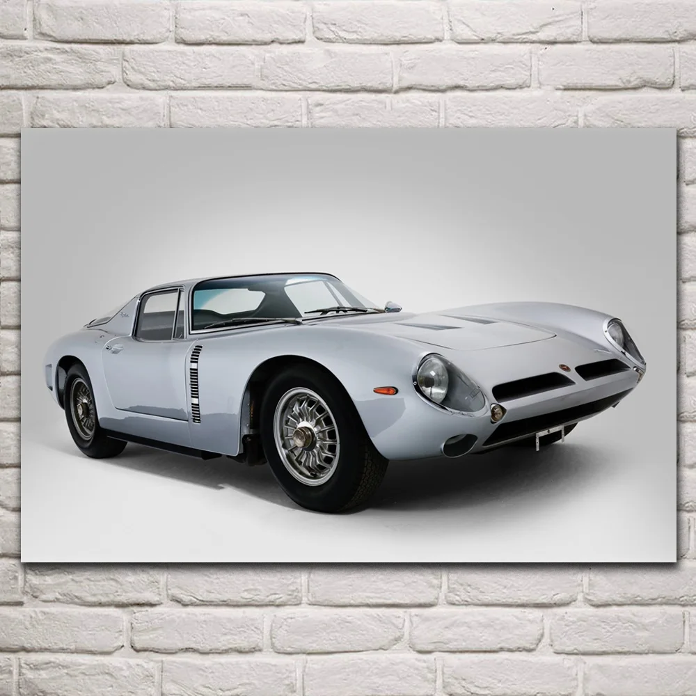 

Vintage Bizzarrini 5300 GT Strada supercar fanart fabric posters on wall picture living room home decoration KQ525