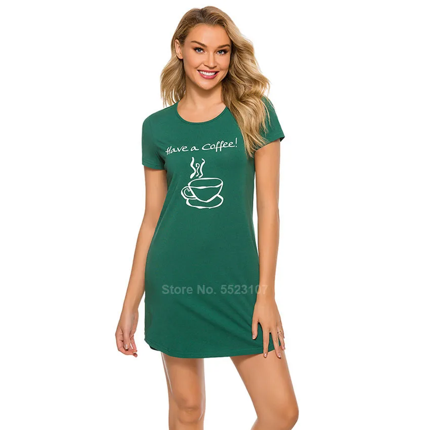 Summer Women Short Nightgown Elegant Elastic Cotton Soft Sleepwear Dress Female Home Nightwear T-shirt Dresses Loungewear | Женская