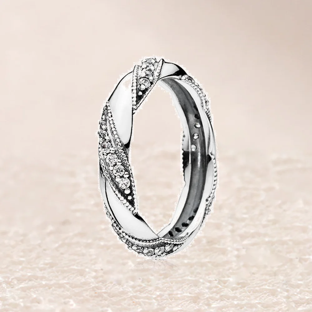 

190981CZ Ribbon of Love Ring