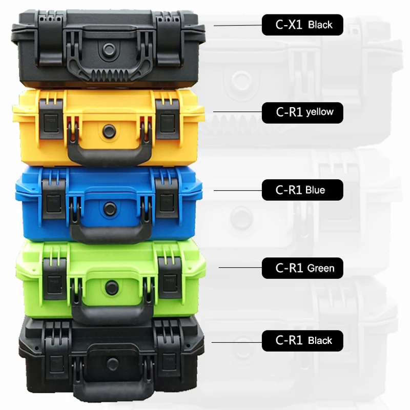 thickened multi color multi function toolbox safety protection box slr camera box equipment waterproof binstrument box with foam free global shipping