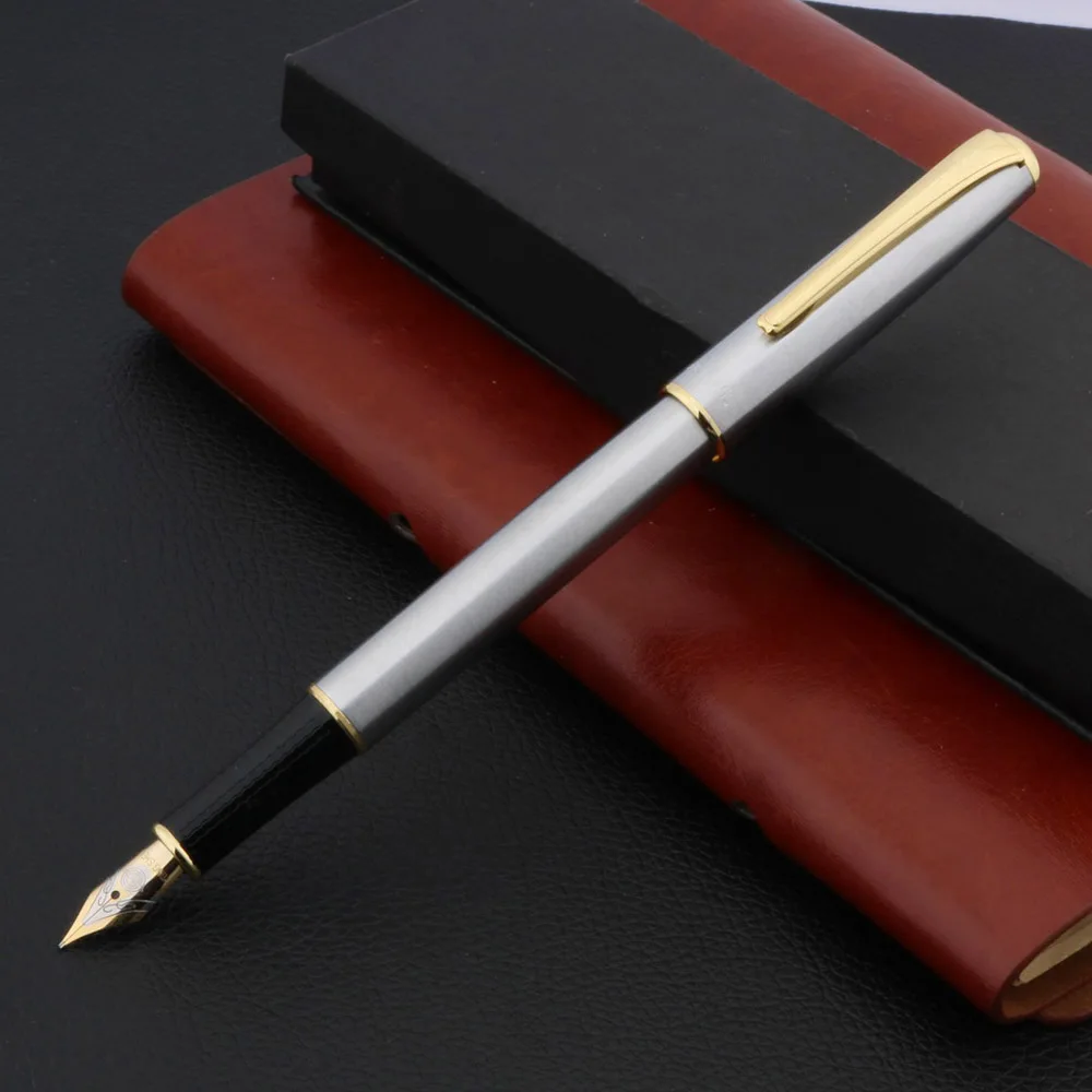 Классическая золотая ручка из нержавеющей стали для офиса|Перьевые ручки| |