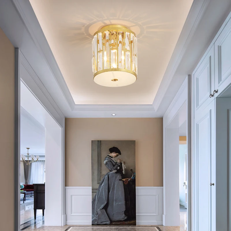

Led Ceiling Lights For Living Room bedroom with crystal Gold Tradition lamparas de techo moderna ceiling home fixtures partecho