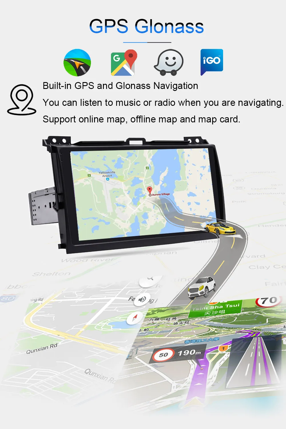 " 1din с 4G sim-картой DSP 4 Гб 64 ГБ для Toyota Land Cruiser Prado(120) Lexus GX470 Автомагнитола gps Android мультимедийный плеер