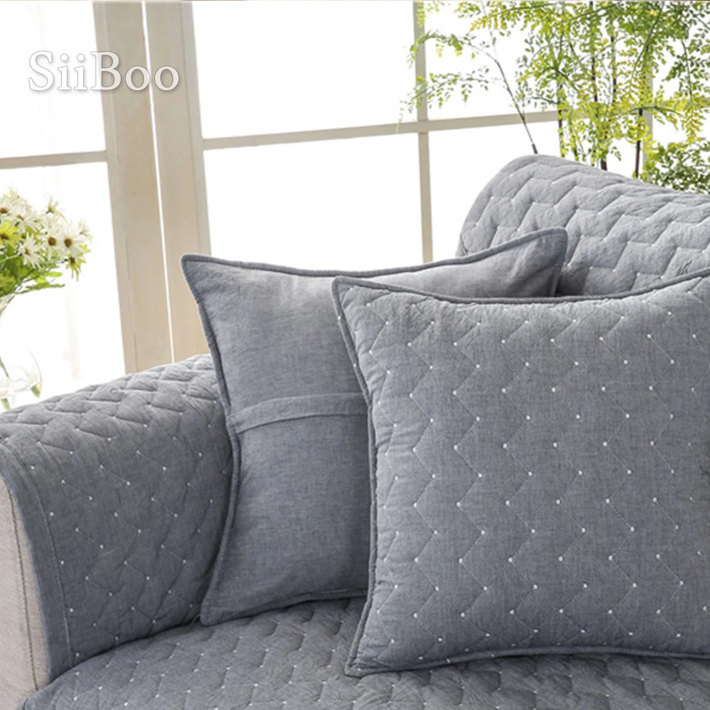 

Summer spring wave quilted sofa slipcovers cotton sectional sofa cover for living room fundas de sofa couch covers cama SP5129