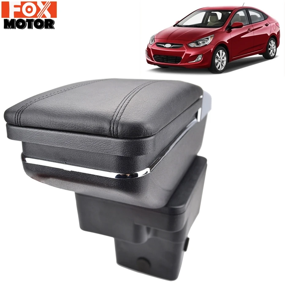 Автомобильный подлокотник для Hyundai Accent RB Solaris 2011 2016 центральный консольный ящик