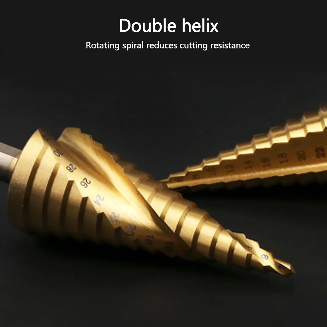

3Pcs Metric Spiral Triangle Shank 4-12/20/32mm Metal Wood Drilling Power Tool Flute The Pagoda Shape Hole Cutter HSS Steel Cone