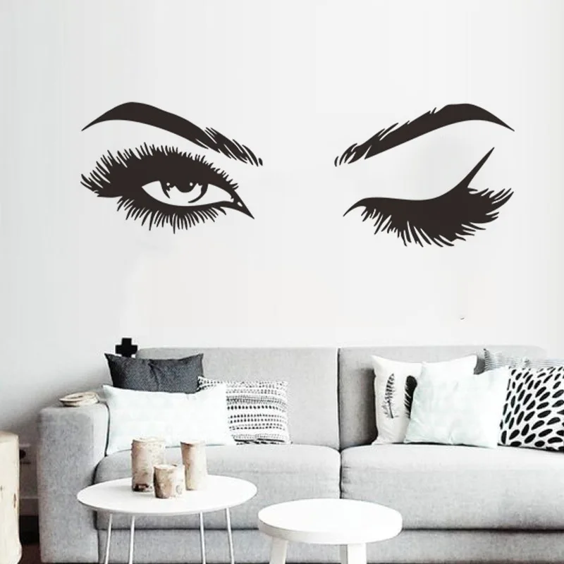 

Creative Pretty eyelashes Wall Sticker Girl room living room decorations for home wallpaper mural Art Decals Sexy stickers