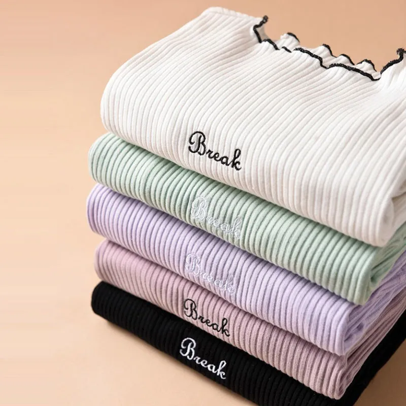 Дикий осенний свитер женский простой теплый длинный рукав милый мультяшный