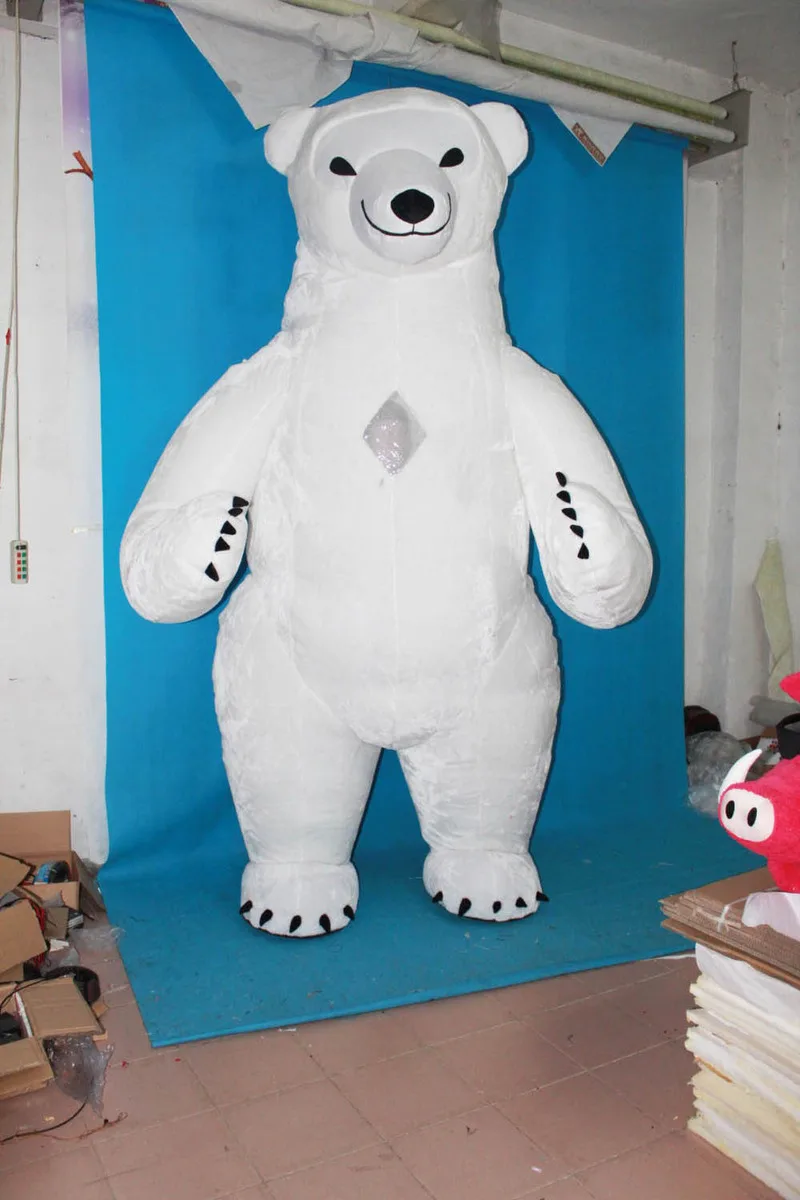 

Easter Inflatable Polar Bear Mask Costume Cosplay Cloth for Advertising 3M Tall Customize for Adult Suitable for 1.7m To 1.8m