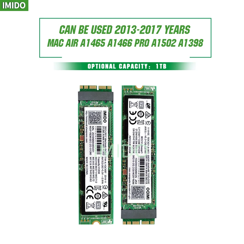 Новый твердотельный накопитель 1 ТБ для Macbook Air 2013 2014 2015 A1465 A1466 imac PRO A1502 A1398 mini |