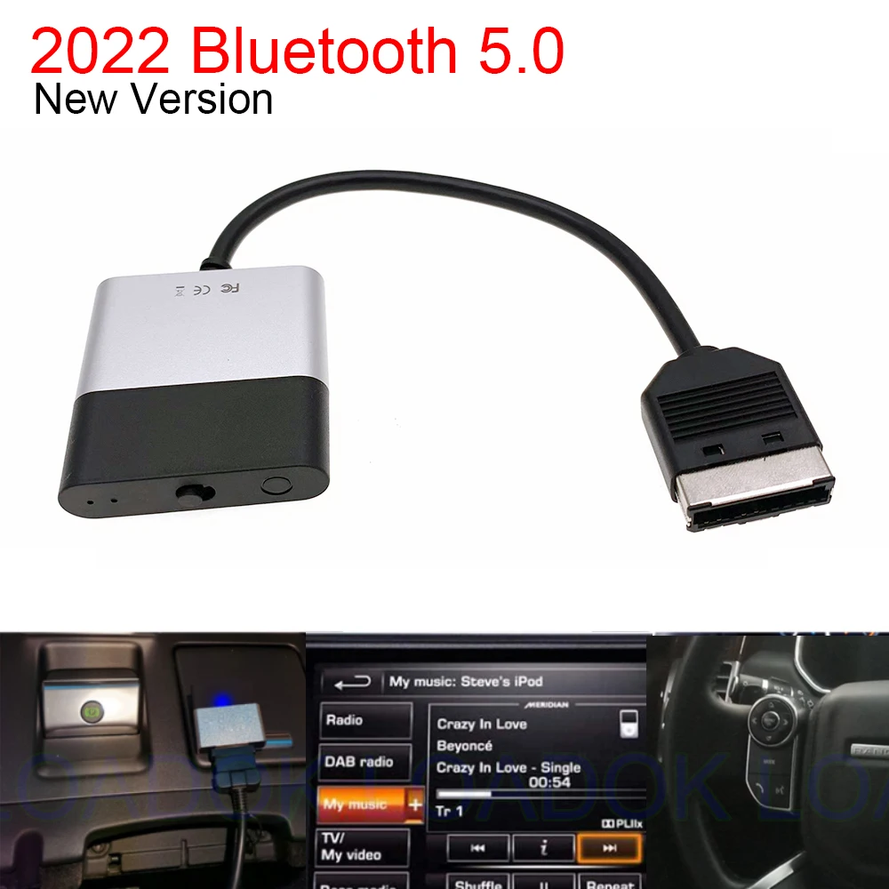 $72.89 Bluetooth 5.0 Car Kit for Range Rover Music Receiver Airdual Module for Land Rover 30 pin iPod Interface AUX Adapter for Jaguar