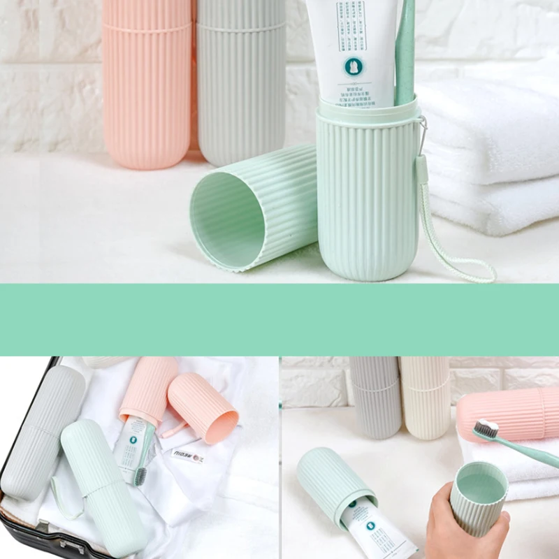 

Portable Toothbrush Kits Case Toothpaste Cup Holder Protect Storage Box Travel Organizer Storage Cover For Bathroom Accessories