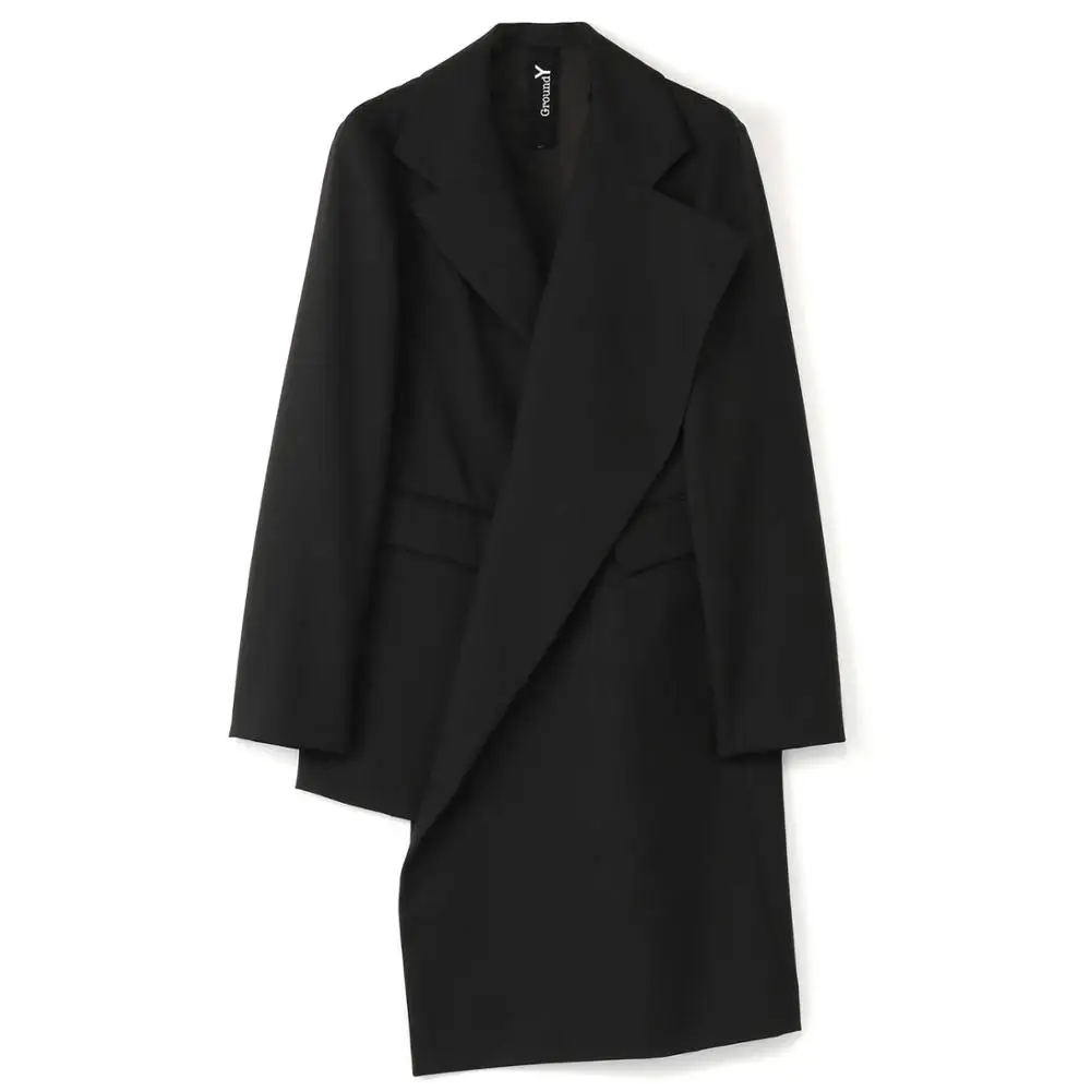 New Winter asymmetrical  jacket men's suit Spring and autumn new irregular large size men's top coat