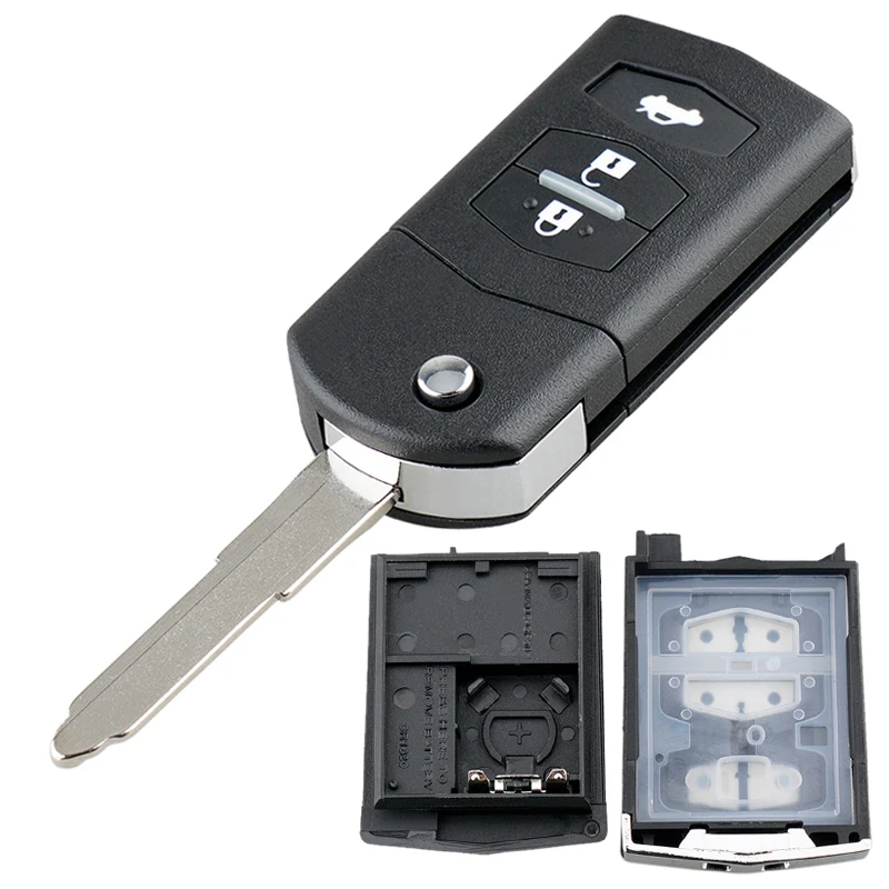 Чехол с 3 кнопками для автомобильного брелка откидной раскладной чехол Mazda 3/5/6 |