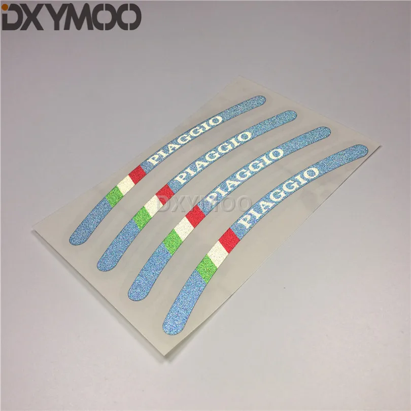 Car Styling Vinyl Decals Waterproof Motorcycle Bike Wheel 10~12 Inch Tyre National Flag Vespa Piaggio Sticker 12.5cm | Автомобили и