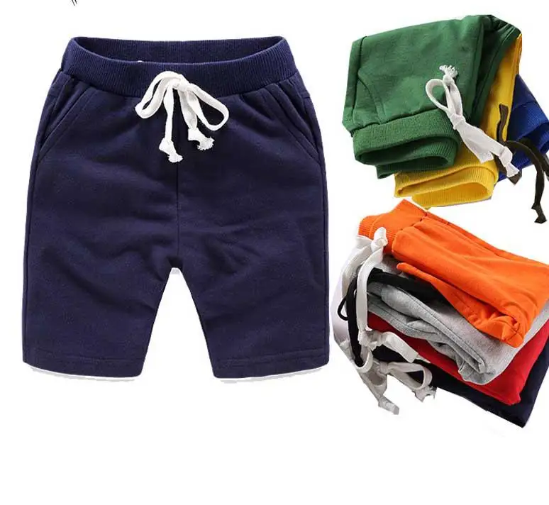 

Summer Children Shorts Cotton Solid Elastic Waist Shorts For Boys Girls Fashion Sports Pants Toddler Panties Kids Beach Clothing