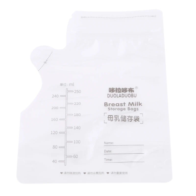 

Transparent 30pcs Milk Bags Mother Milk Baby Food Storage Breast Milk Storage Bag Free Baby Safe Feeding Bags