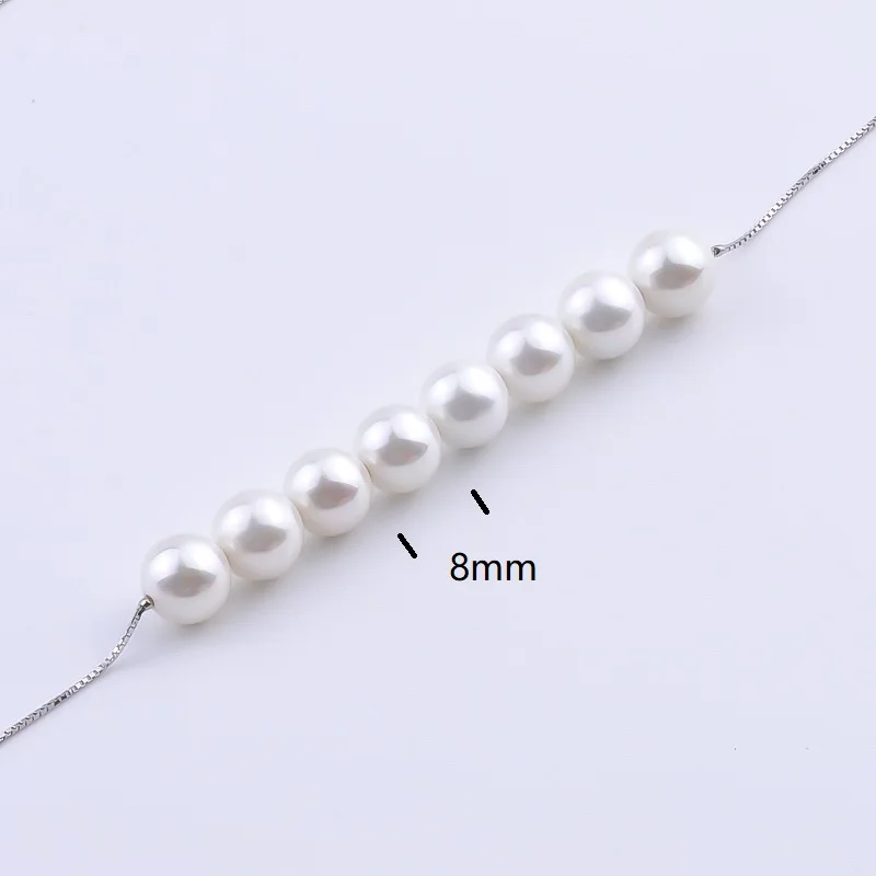 Женское ожерелье из серебра 925 пробы с жемчугом|Ожерелья| |