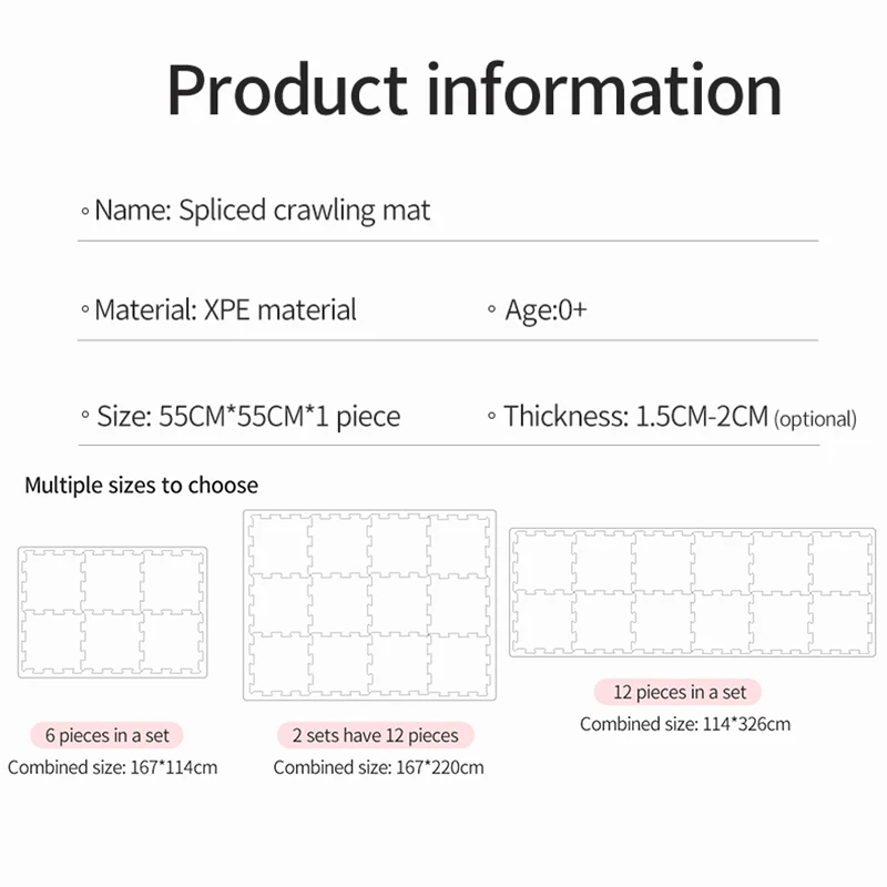 Детский водонепроницаемый коврик для ползания 2 см|Коврики развивающие| |