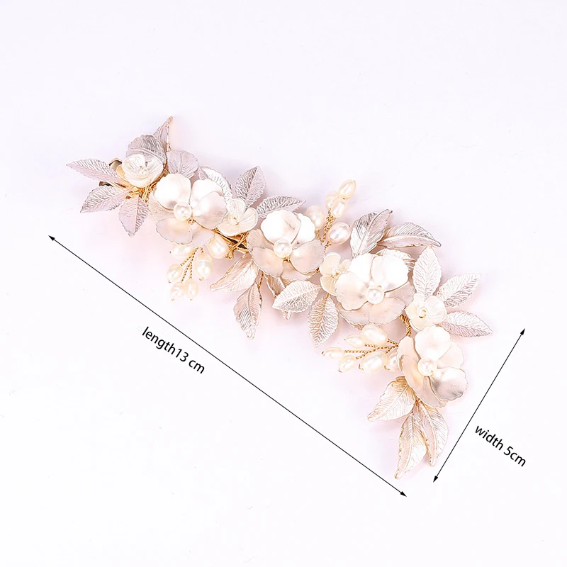 

Golden Handma Pearl Rhinestone Wedding Hair Combs Hair Accessories For Women Accessories Hair Ornaments Jewelry Bridal Headpiece