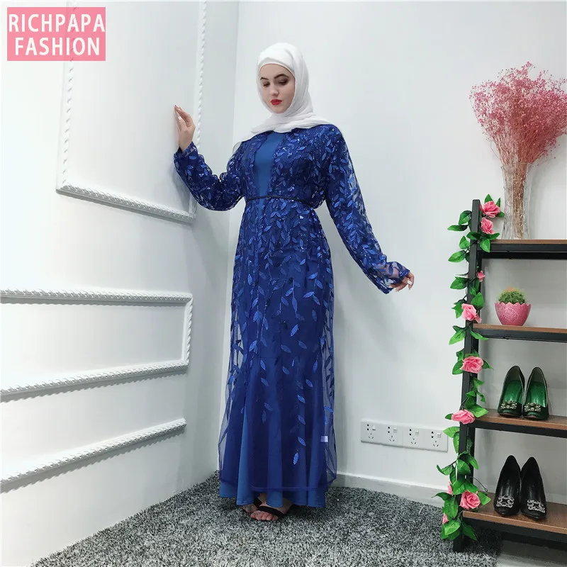 Халат абайя Дубай Турция мусульманское кимоно кардиган хиджаб платье Кафтан