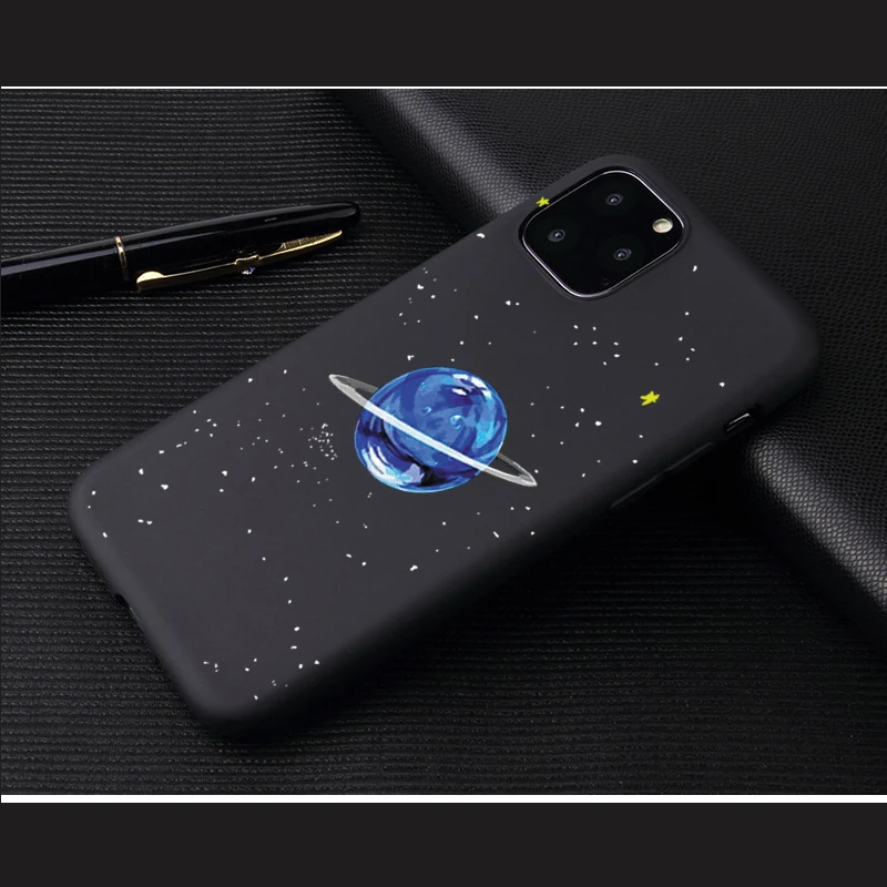 Чехол для телефона с изображением космонавта Луны, космонавта для iphone 7, 8, X, чехол для iphone 6, 7 plus, XR, XS, 11Pro, Max, планета, звезда, матовый мягкий чехол - Цвет: 17