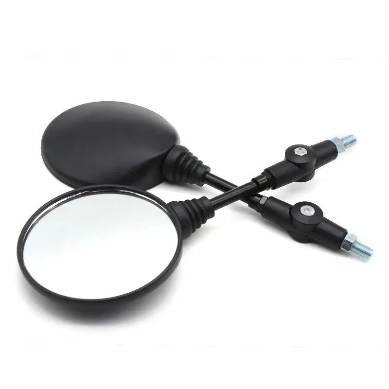 

A Pair Black Universal Mirror Motorcycle Rearview Mirror Anti-fall Folding Round Mirror Motorcycle Side Mirror